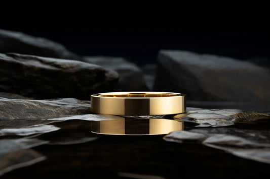 Flat Shaped Classic Gold Ring
