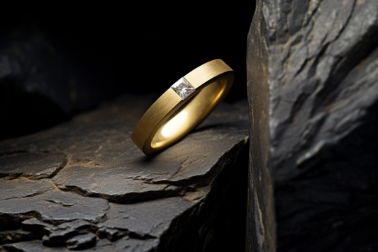 Real Gold Diamond Wedding Band In 2MM With Satin Finish