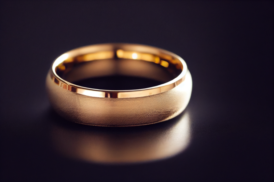 2-8mmm Dome Shaped Ring With Matte Finish & Polished Edges