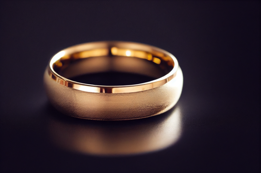 2-8mmm Dome Shaped Ring With Matte Finish & Polished Edges