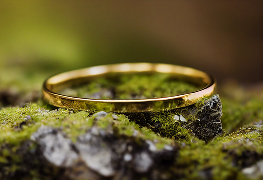1.5mm Simple Flat Shaped Gold Band