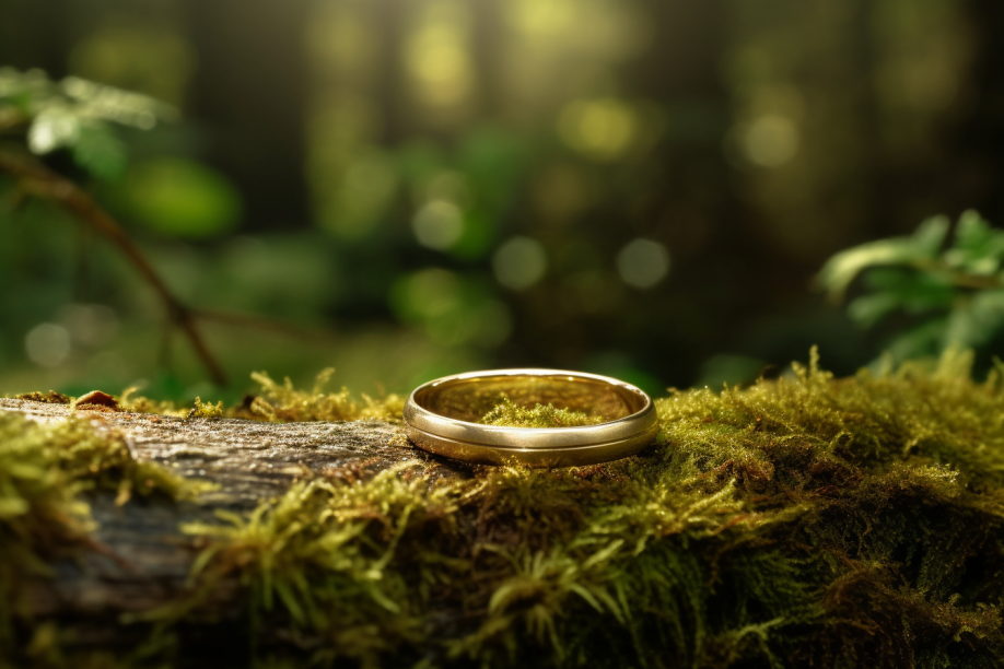 Solid Gold Dome Wedding Band - Satin Finish, Single Groove Accent, Handcrafted Artistry, Unisex, Perfect Blend of Tradition & Modernity