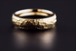 Handcrafted solid Gold Hammered Wedding Band In 2-8MM