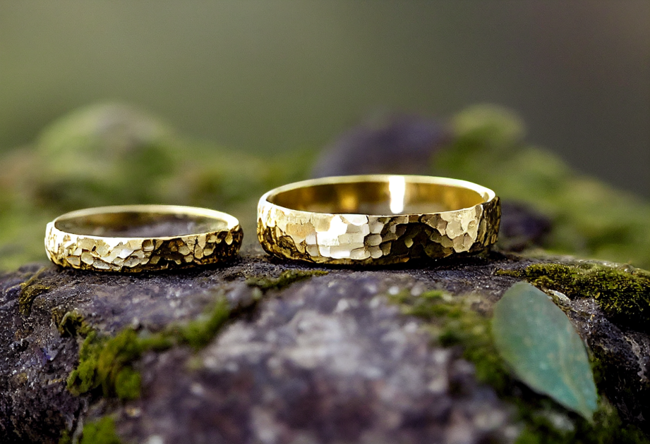 Solid Gold Hammered Wedding Band, In 2-8MM, Handmade Wedding Ring, Hammered Design, Handcrafted