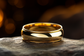 Solid Gold Dome Shaped Wedding Band With Rounded Edges