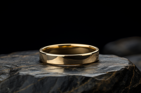 Classic Solid Gold Flat Wedding Band