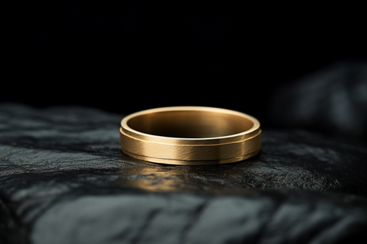 Solid Gold Wedding Band In 2-8MM Wedding Ring, Matt Finish & Flat Edges, Handmade Wedding Band, Brushed Satin