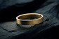 Classic Matte Finished Solid Gold Flat Shaped Wedding Band