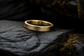 Classic Matte Finished Solid Gold Flat Shaped Wedding Band